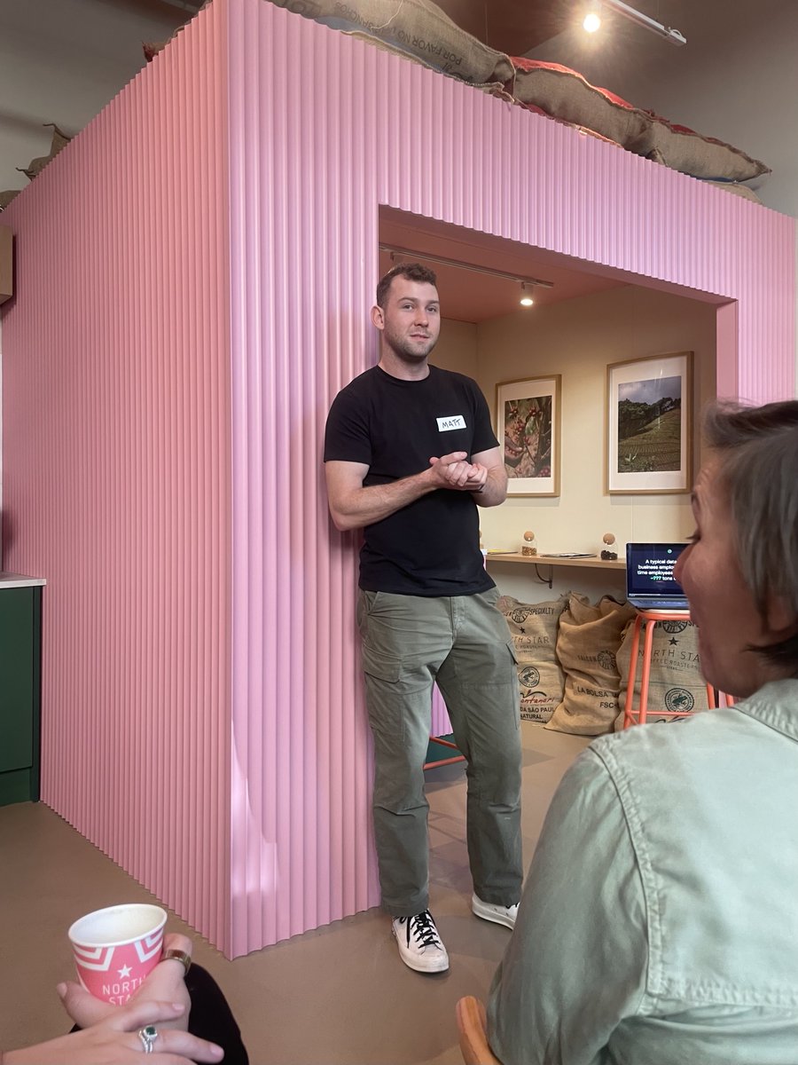 Matt and Mary spent yesterday morning at Good Bean's first meetup. Coffee, croissants and good chats. The perfect start to the day if you ask us. 🌱☕

Thank you to Chroma Marketing for organising the event &amp; giving us the opportunity to be your first-ever speaker!