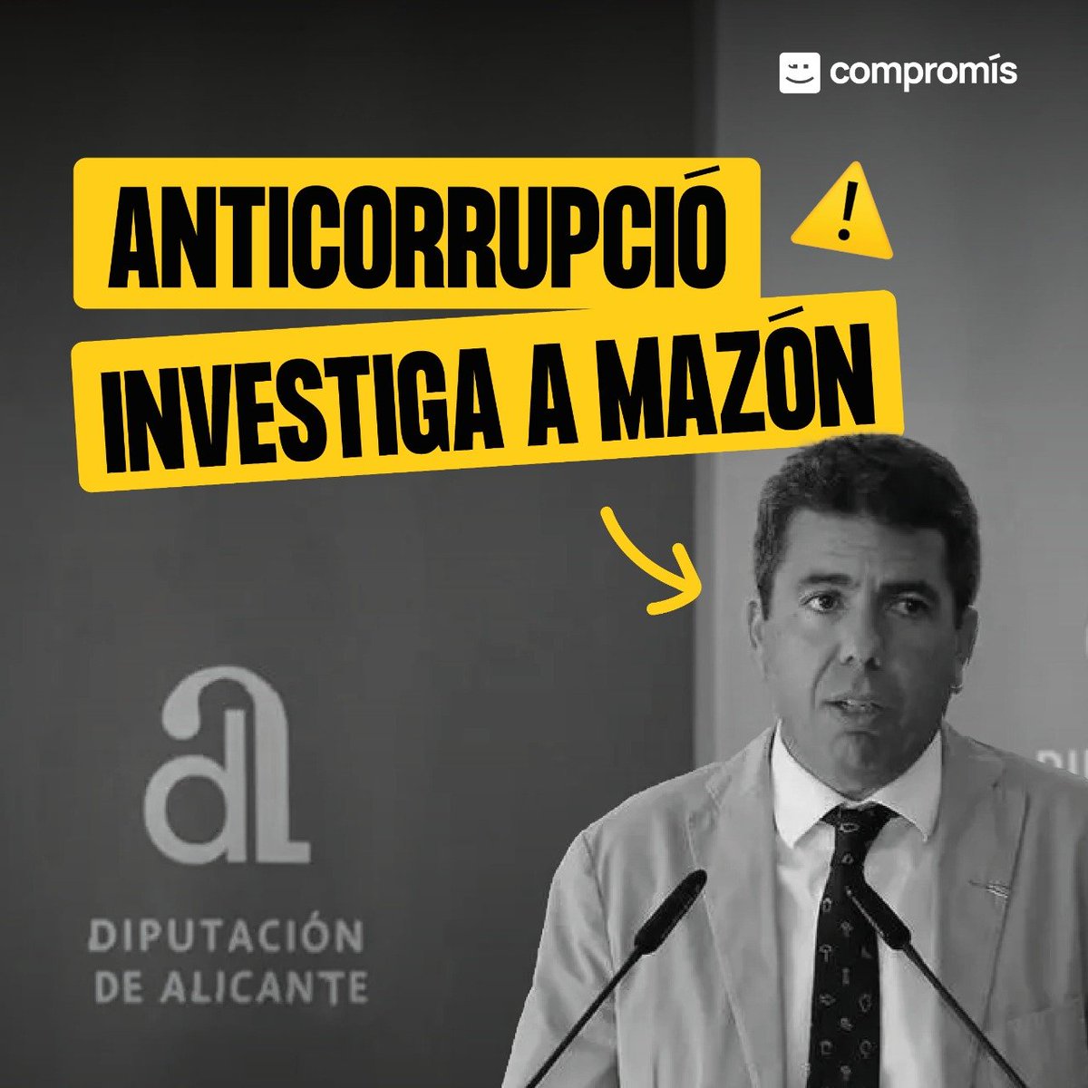 compromis's tweet image. 🔴 ÚLTIMA HORA | Anticorrupció investiga a Mazón per donar-li milions a un amic seu quan estava a la Diputació d&apos;Alacant.

Sabeu qui és eixe &quot;amiguito del alma&quot;?

Segur que vos sona.