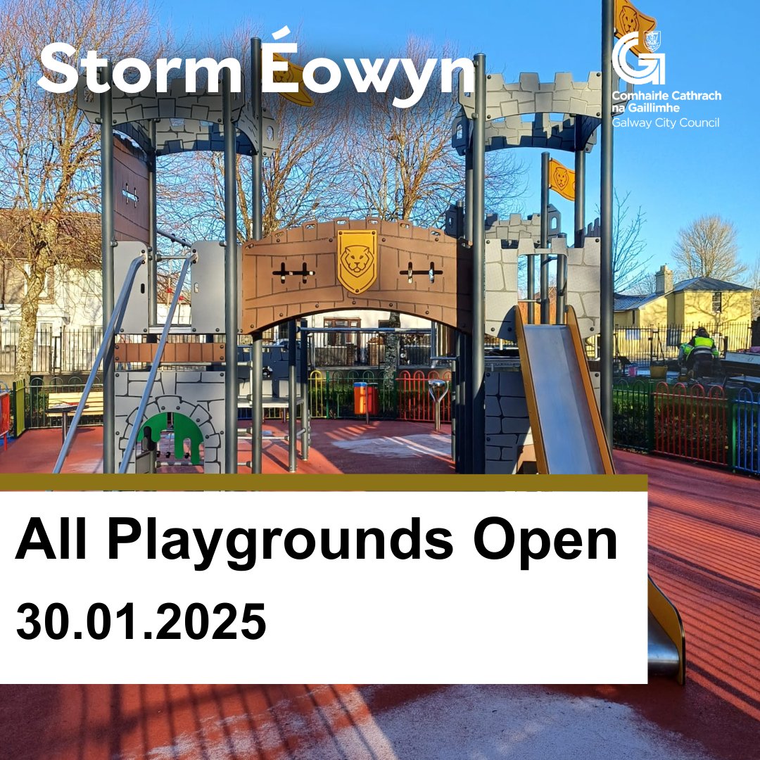 All playgrounds are open in the city.

Inspections of other facilities are ongoing.