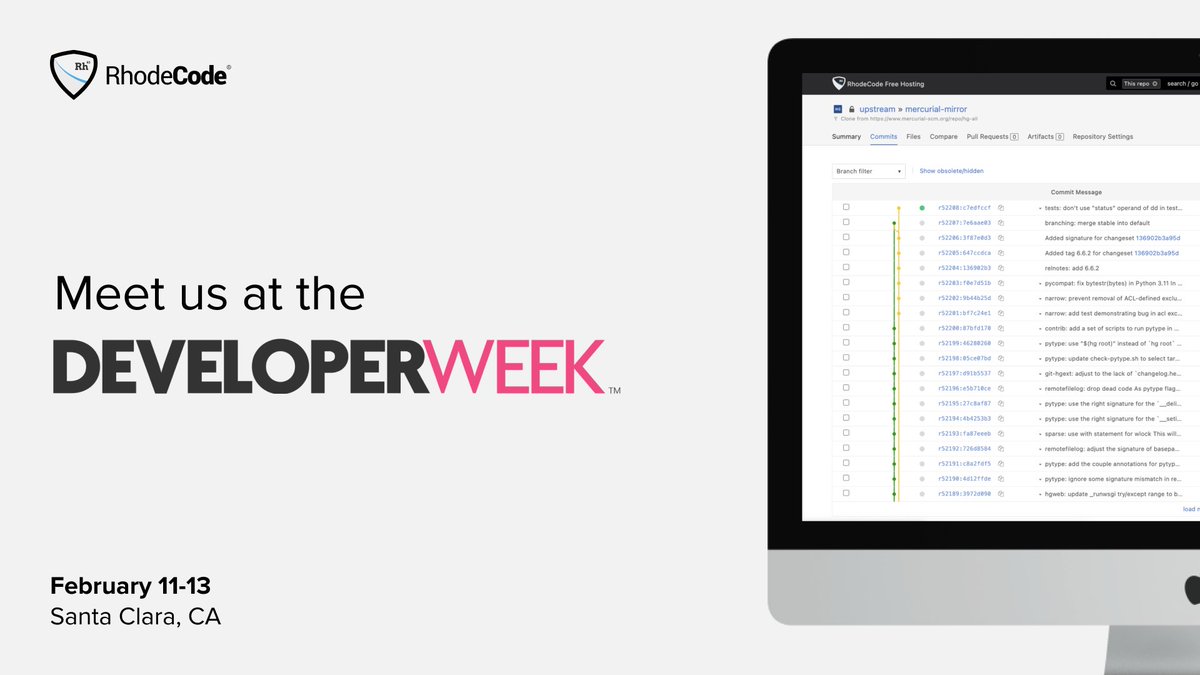 RhodeCode (@rhodecode) on Twitter photo RhodeCode team will be at <a href="/DeveloperWeek/">DeveloperWeek</a>, representing our enterprise source code management platform at booth #612
See you there ๐
#DeveloperWeek2025 #ProductDevelopment #entrepreneurship #businesses #Techevent #techevent2025 #letsconnect #startups #RhodeCode RhodeCode team will be at <a href="/DeveloperWeek/">DeveloperWeek</a>, representing our enterprise source code management platform at booth #612
See you there ๐
#DeveloperWeek2025 #ProductDevelopment #entrepreneurship #businesses #Techevent #techevent2025 #letsconnect #startups #RhodeCode