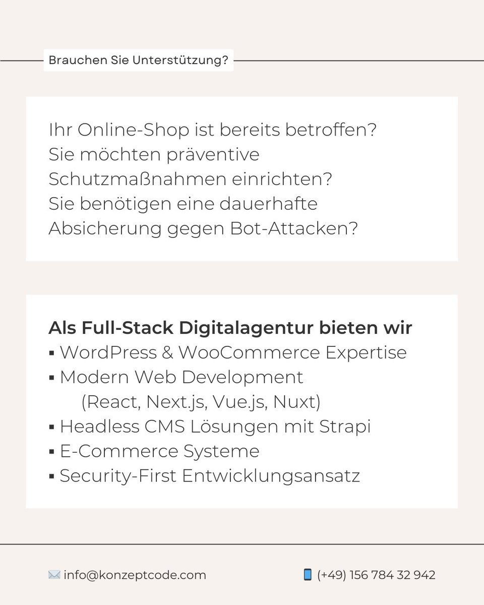 konzeptcode's tweet image. 🚨 Kennen Sie das? Tausende Fake-Accounts lähmen Ihren WooCommerce Shop und der Office 365 E-Mail-Versand streikt?
#WooCommerce #Office365 #WebSecurity #OnlineShop #WordPress #SecurityFirst #DigitalBusiness #WebDevelopment #ReactJS #VueJS