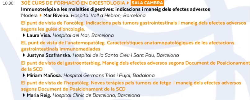 Jaume Boadas (@jaumeboadas) on Twitter photo <a href="/SCDigestologia/">SCDigestologia</a> #SCD2025
30è Curs de Formació en Digestologia. Immunoteràpia a les malalties digestives: indicacions i maneig dels efectes adversos. Noves malalties i nous reptes. Ponents d’alt nivell. <a href="/SCDigestologia/">SCDigestologia</a> #SCD2025
30è Curs de Formació en Digestologia. Immunoteràpia a les malalties digestives: indicacions i maneig dels efectes adversos. Noves malalties i nous reptes. Ponents d’alt nivell.