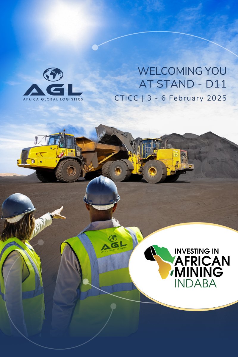 AGLgroup_'s tweet image. 🌍 AGL will be at @MiningIndaba , 3–8 Feb 2025 in Cape Town!

🌱 Join us at stand D11 as we drive mining progress with sustainable logistics for critical minerals and Africa’s growth.

#MiningIndaba2025 #AGL #FutureOfMining