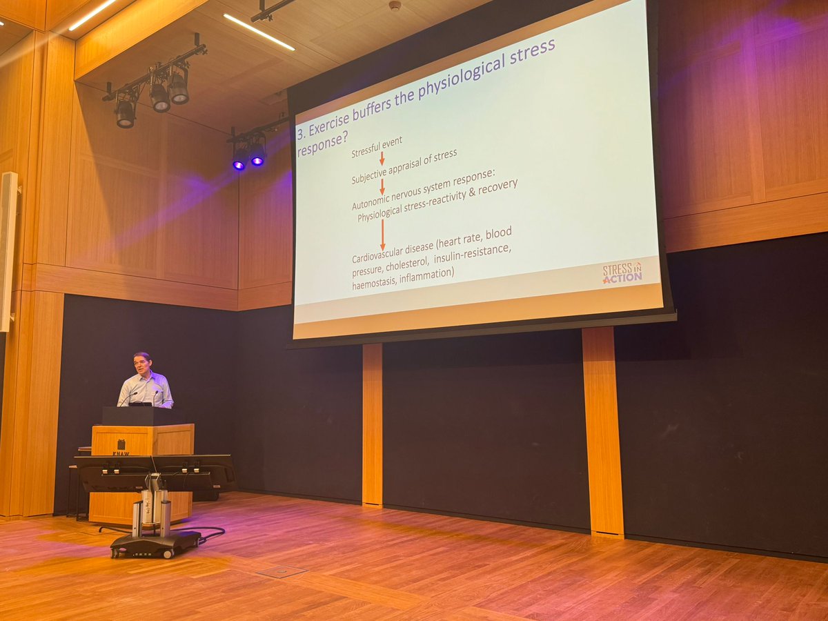 Great talk on the stress-buffering effects of exercise by Eco de Geus