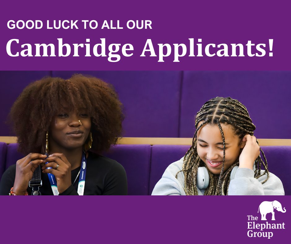 Best of luck today to all our students who applied to Cambridge! Today is an opportunity to reflect on all your hard work. We believe that universities are made to fit you &amp; not the other way around. Opportunity is waiting for everyone - we can't wait to see where you find it!✨