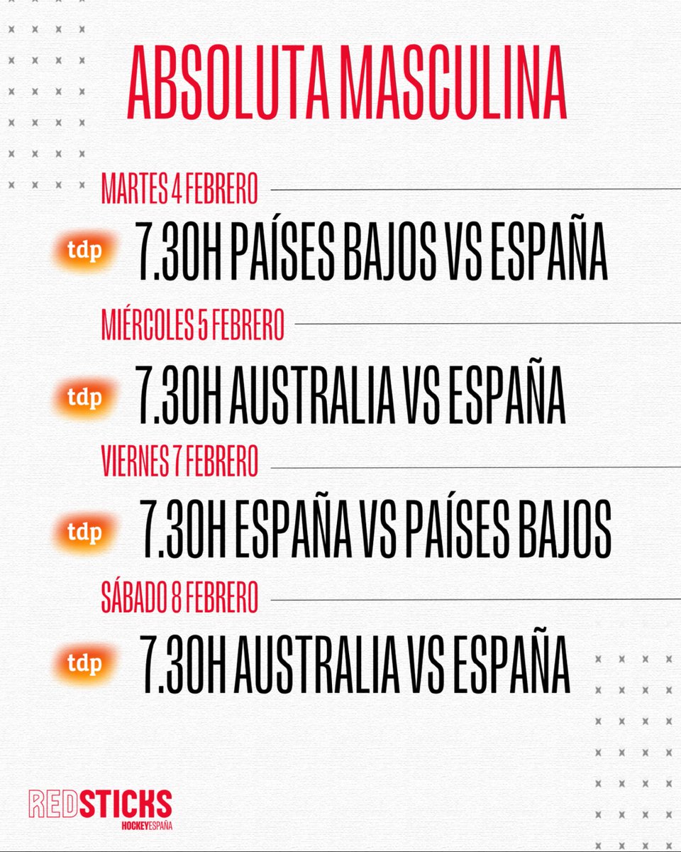 RFEH Hockey (@rfe_hockey) on Twitter photo ¡Teníamos muchas ganas de contaros esta noticia! 😎
La FIH Proleague se verá en directo en <a href="/teledeporte/">Teledeporte</a> 🎥
Toma nota de los horarios de los partidos de la semana que viene 🇦🇺... ¡Todos a apoyar a nuestros #RedSticks!
#HockeyEspaña ¡Teníamos muchas ganas de contaros esta noticia! 😎
La FIH Proleague se verá en directo en <a href="/teledeporte/">Teledeporte</a> 🎥
Toma nota de los horarios de los partidos de la semana que viene 🇦🇺... ¡Todos a apoyar a nuestros #RedSticks!
#HockeyEspaña
