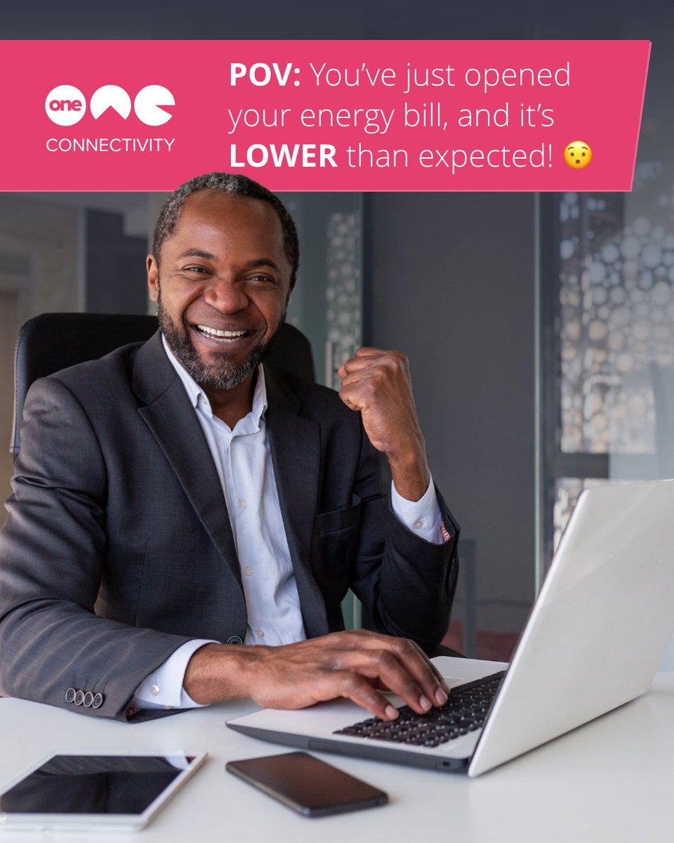 OneConnectivity's tweet image. POV: you’ve just opened your energy bill, and it’s LOWER than expected! 😯 
With One Connectivity, you gain access to transparent pricing and a wide range of tailored energy options. 
oneconnectivity.co.uk/energy/  

#OneConnectivity #EnergyBills #Energy