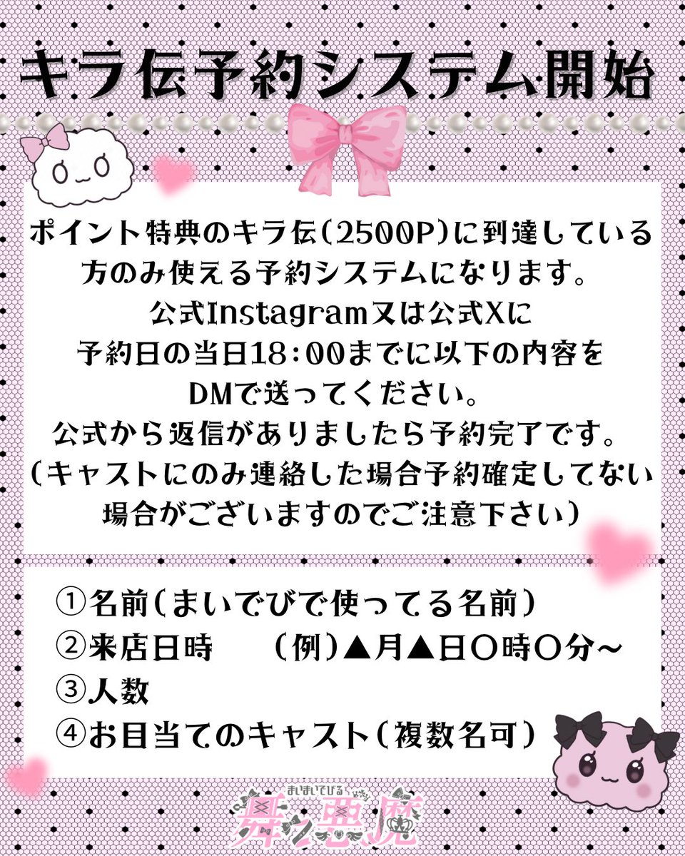 キラ伝予約システム開始✨】 ポイント特典のキラ伝(2500P)に到達して