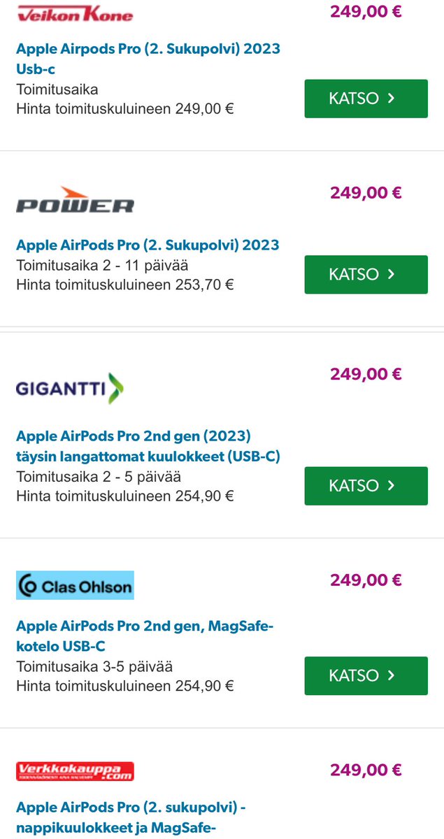 Haiskahtaa ”hiljaiselta kartellilta” tai sitten sattumalta, vähän niin kuin noiden merikaapeleiden kanssa.

Jätän toistaiseksi ostamatta …😎