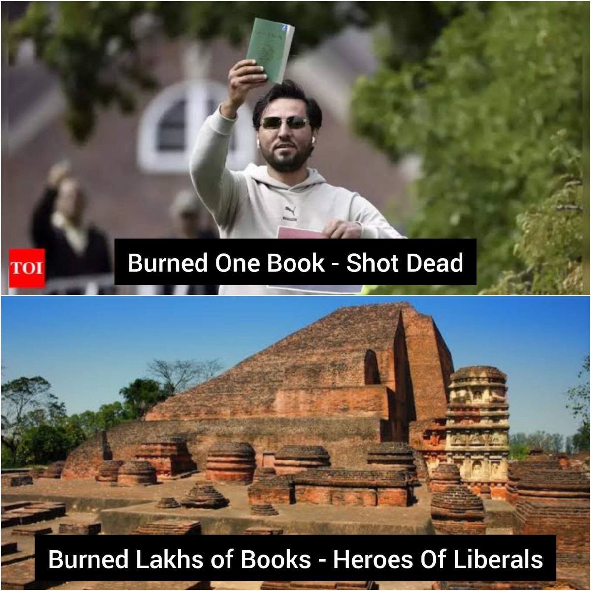 Salwan Momika was a hero, not because he burned the Quran. I am against burning religious books. Doesn't achieve anything. But because he stood against uncivilised cultists who have burned more books than we can count! #Sweden