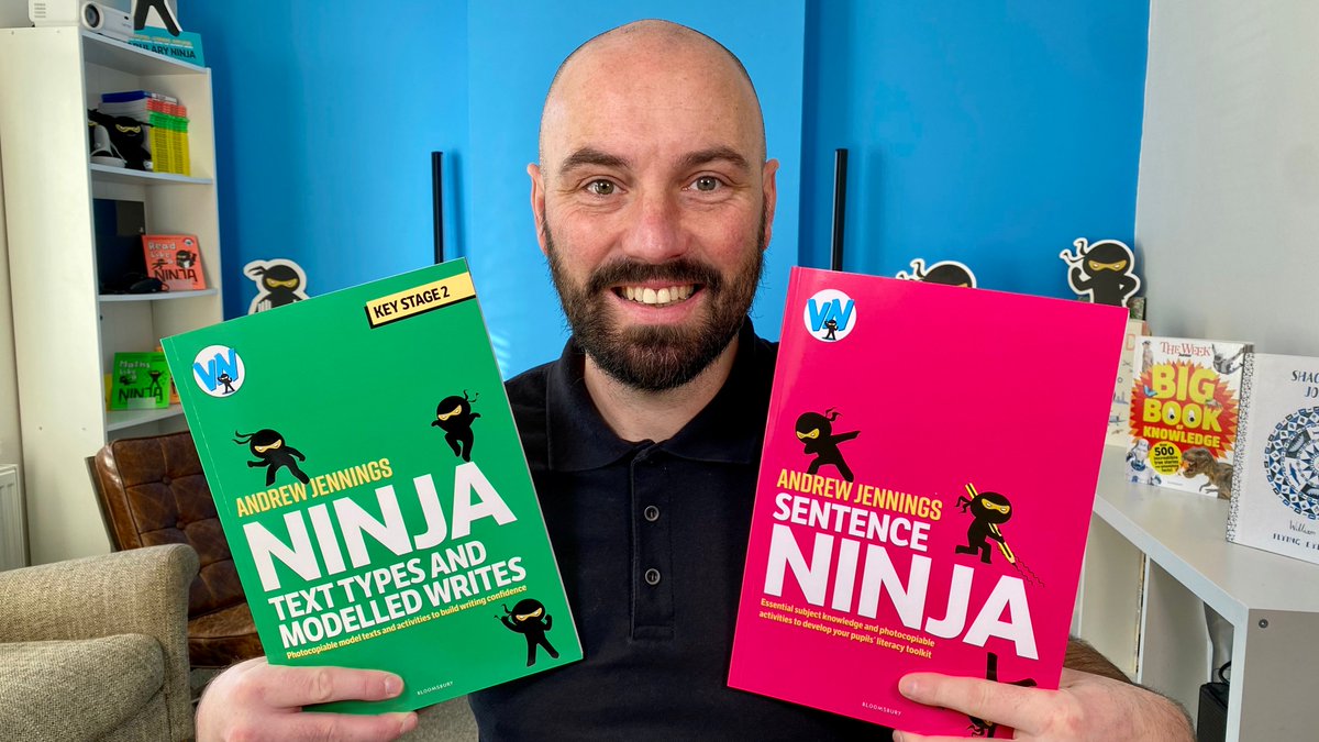 🚨 📚 Publication Day 📚 🚨 Two Epic Books to support  writing!

Sentence Ninja and Text Types &amp; Modelled Writes! These books are books 39 and 40 of my journey as an author.

📕 Sentence Ninja: amzn.eu/d/0DavOuE

📗 Text Types and Modelled Writes: amzn.eu/d/3p92NZW