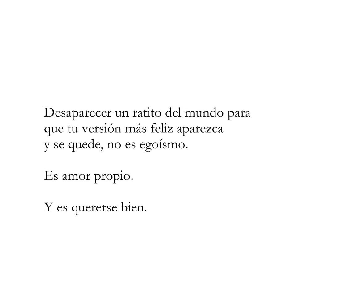 Es amor propio 🤍