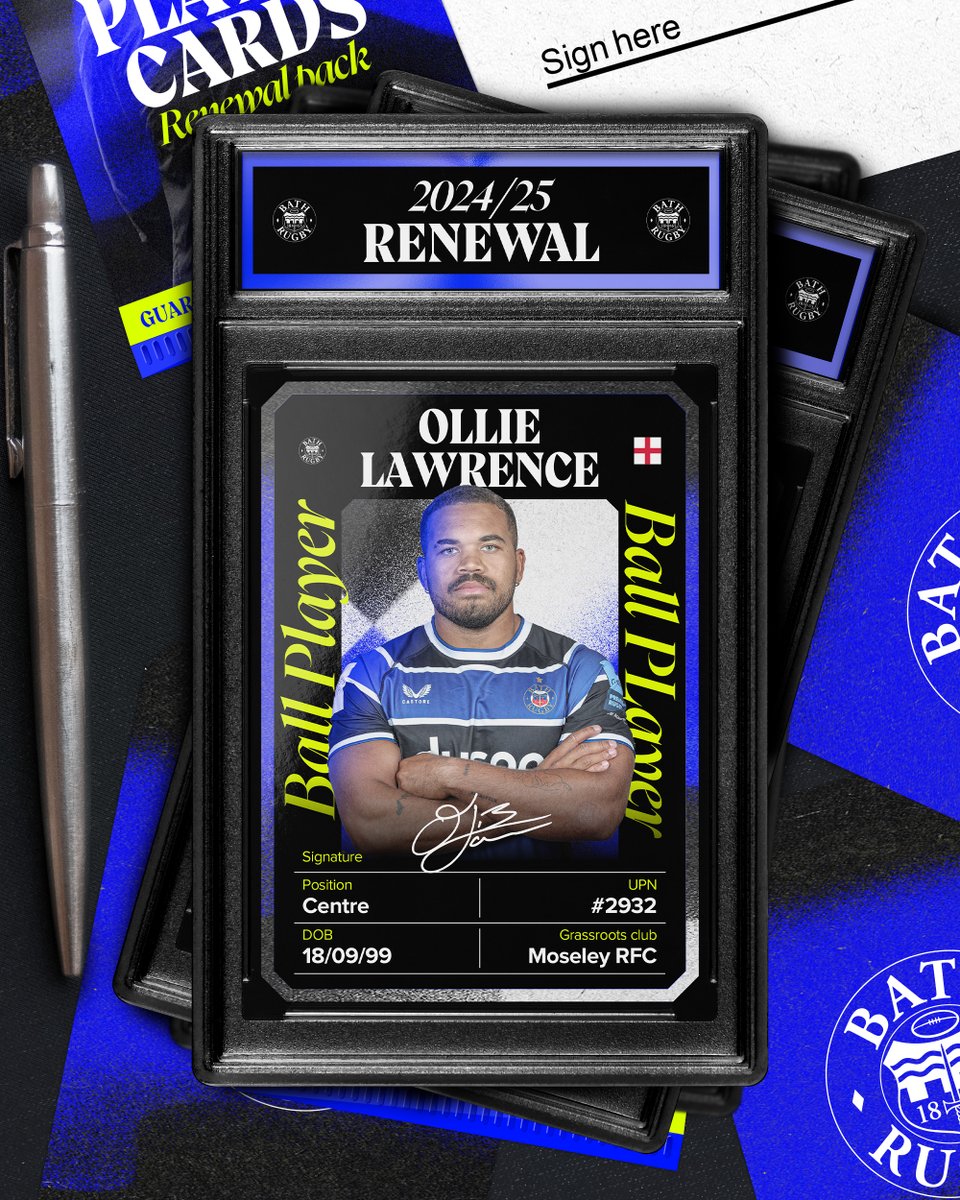 BathRugby's tweet image. 𝐎𝐥𝐥𝐢𝐞 𝐋𝐚𝐰𝐫𝐞𝐧𝐜𝐞 𝐢𝐬 𝐡𝐞𝐫𝐞 𝐭𝐨 𝐬𝐭𝐚𝐲 🔵⚫️⚪️

Joining our renewal collection, Ollie Lawrence has committed himself to the Blue, Black and White on a long-term contract!

Grateful to have you part of this team, Ollie 💙

#OurJourney