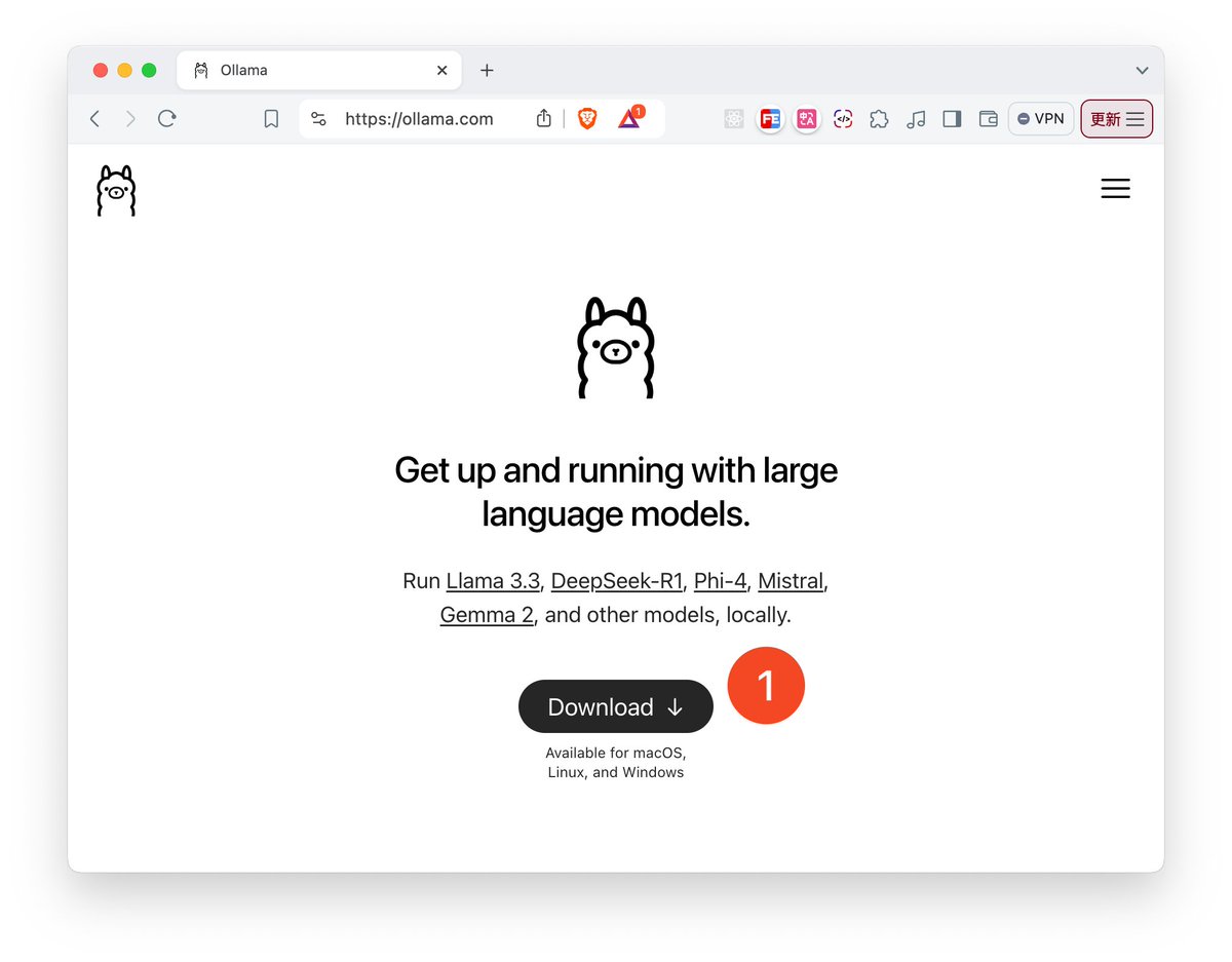 KuoScript's tweet image. 尝试本地部署了deepseek-r1，4Gb的文件，到我电脑上就上知天文、下知地理，还基本没吃多少配置。

而且过程还贼简单，首先到Ollama官网下载客户端，按照图2选择适合自己电脑的模型，然后只需要复制运行一条命令：ollama run deepseek-r1

我的电脑是32G内存的 m1 max，运行8b到32b的模型都很流畅。