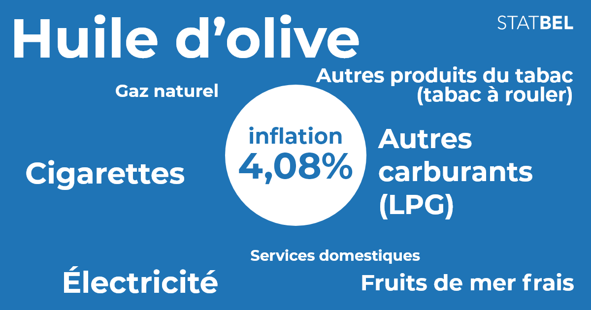 Statbel_fr's tweet image. 🛒 En janvier, l'#inflation passe de 3,16% à 4,08%.
ℹ️➡️ statbel.fgov.be/fr/themes/prix…    #Indice #Statbel