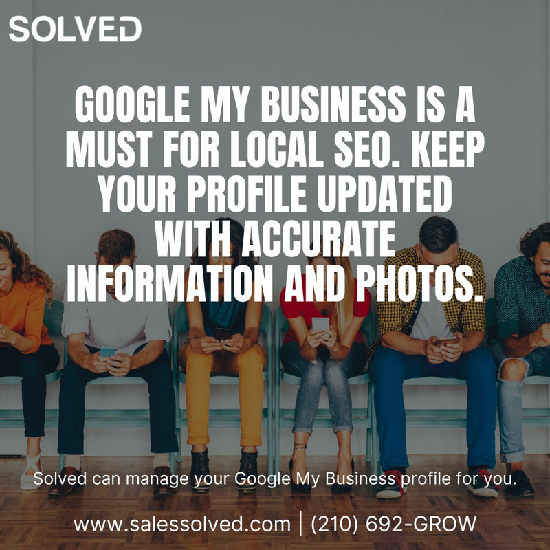 SolvedCEO's tweet image. Google My Business is a must for local SEO. Keep your profile updated with accurate information and photos. Solved can manage your Google My Business profile for you.  rfr.bz/t2fda31