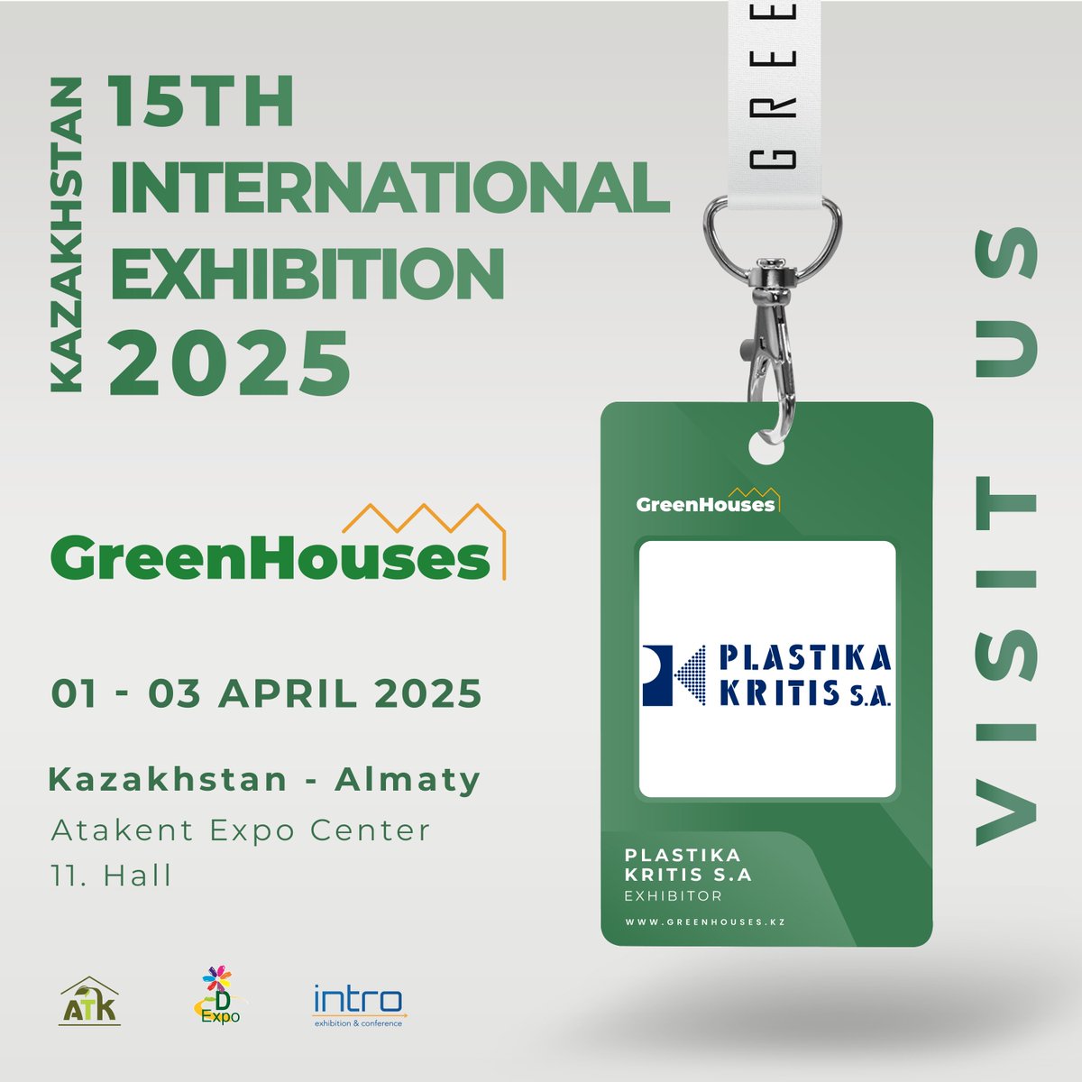 intro_fair's tweet image. 1-3 Nisan 2025 tarihleri arasında Kazakistan’ın Almatı şehrinde gerçekleşecek olan GreenHouses Expo Kazakistan Fuarımızda “PLASTIKA KRITIS S.A.” aldı!

#ıntrofair #IntroExhibitionConference #GreenhousesExpo2025 #kazakistanserafuarı #serafuarı2025 #greenhousesexpo2025 #almatı