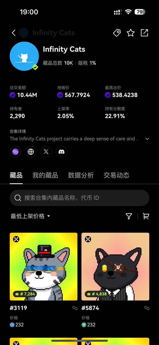 前两天抽奖送的一张这玩意 NFT，目前就价值 200 多美金了。大家请在我每一条推文下方多评论互动，眼熟的老铁们下次我抽奖送奖品更容易被我选中☑️