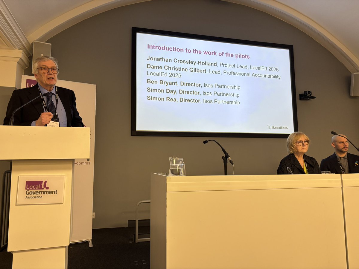 Johnathon Crossley-Holland discussing the importance of looking for new models of delivery, at varying levels - Lovely to hear about when establishing the programme thinking through the development and delivery of excellence through equity #LocalEd25