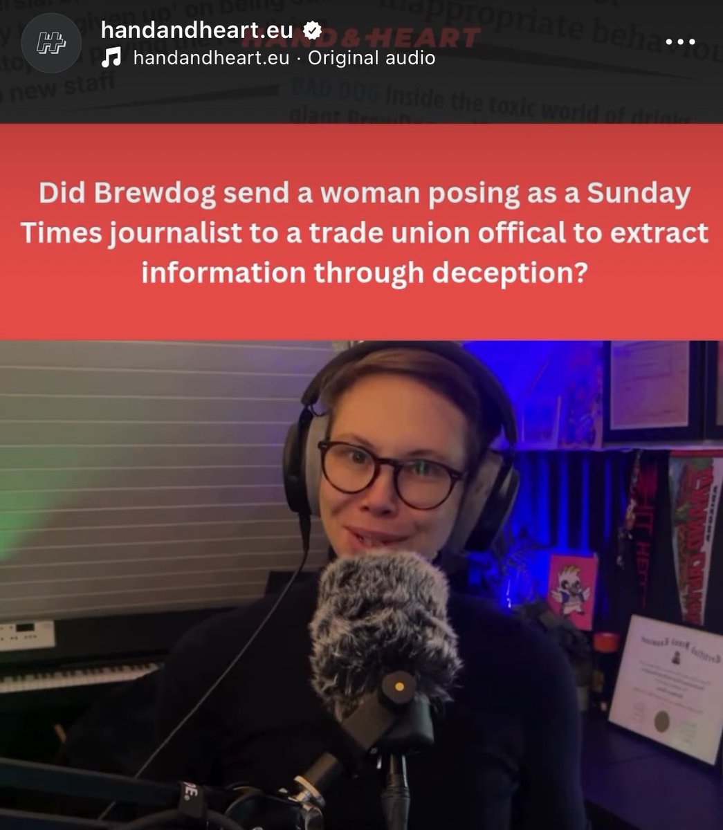 Punks With Purpose (@punkswpurpose) on Twitter photo Did BrewDog send a fake journo to try and extract info from <a href="/FairHospitality/">Unite Hospitality</a>?
After three years of investigation into BrewDog’s leadership, Hand & Heart are now sharing what they’ve found. Please follow along on IG.
instagram.com/reel/DFaR4Hfqu… Did BrewDog send a fake journo to try and extract info from <a href="/FairHospitality/">Unite Hospitality</a>?
After three years of investigation into BrewDog’s leadership, Hand & Heart are now sharing what they’ve found. Please follow along on IG.
instagram.com/reel/DFaR4Hfqu…