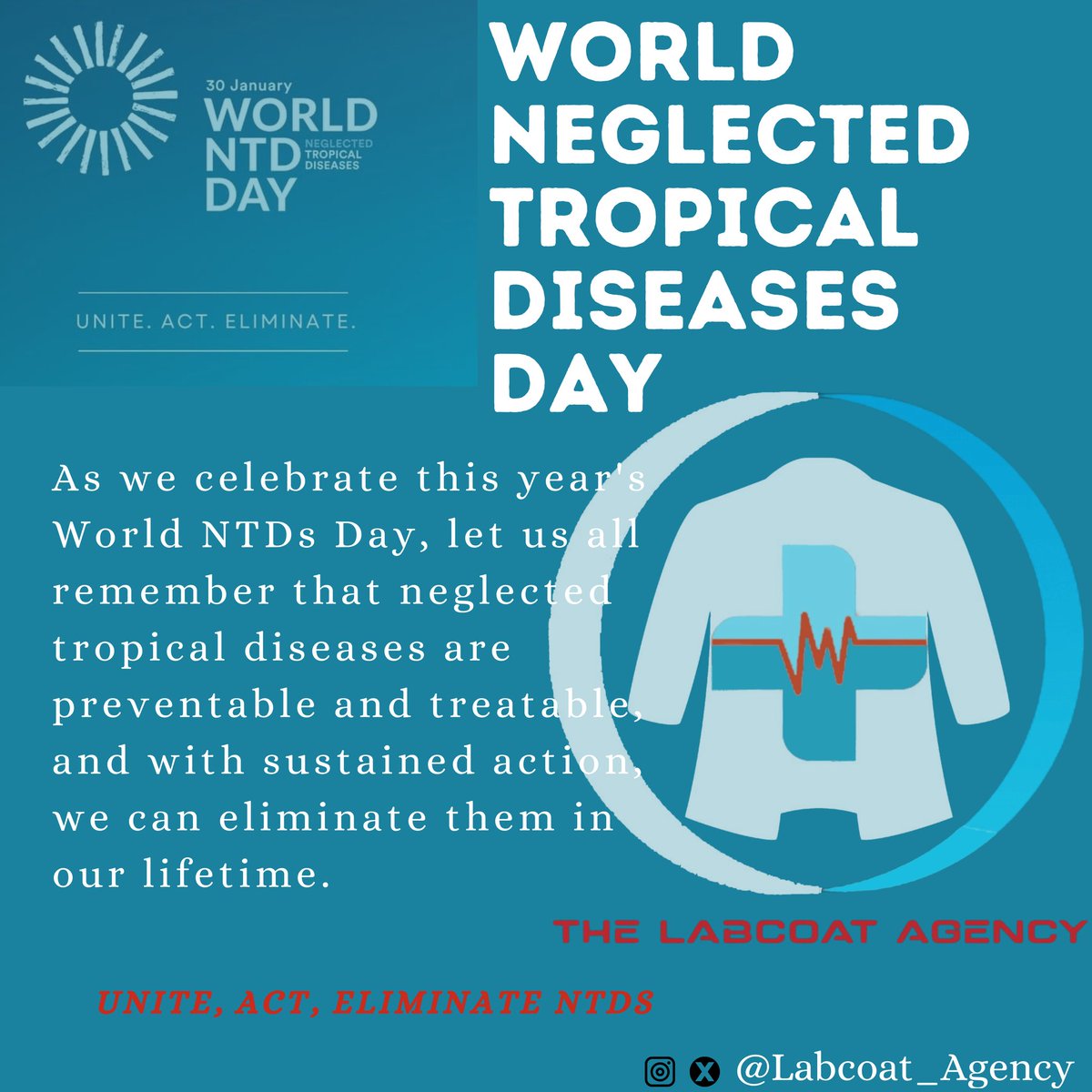 The Labcoat Agency (@labcoat_agency) on Twitter photo NTDs affect 1.7 billion people, causing suffering, disability & even death yet they remain neglected. #worldntdday2025 is a call to action to end these diseases. Everyone deserves health, dignity & hope.
Let's UNITE, ACT & ELIMINATE NTD #worldntdday2025 <a href="/Fmohnigeria/">Federal Ministry of Health, NIGERIA</a> <a href="/FootImpactG/">Foot Impact</a> NTDs affect 1.7 billion people, causing suffering, disability & even death yet they remain neglected. #worldntdday2025 is a call to action to end these diseases. Everyone deserves health, dignity & hope.
Let's UNITE, ACT & ELIMINATE NTD #worldntdday2025 <a href="/Fmohnigeria/">Federal Ministry of Health, NIGERIA</a> <a href="/FootImpactG/">Foot Impact</a>