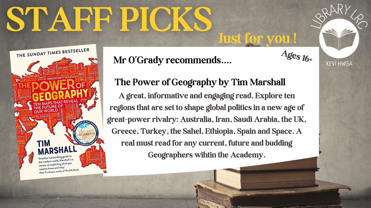 HWGA_Library's tweet photo. Today's staff book choice is from our Mr O'Grady @KEVIHWGA https://t.co/JzoWBYp4DN