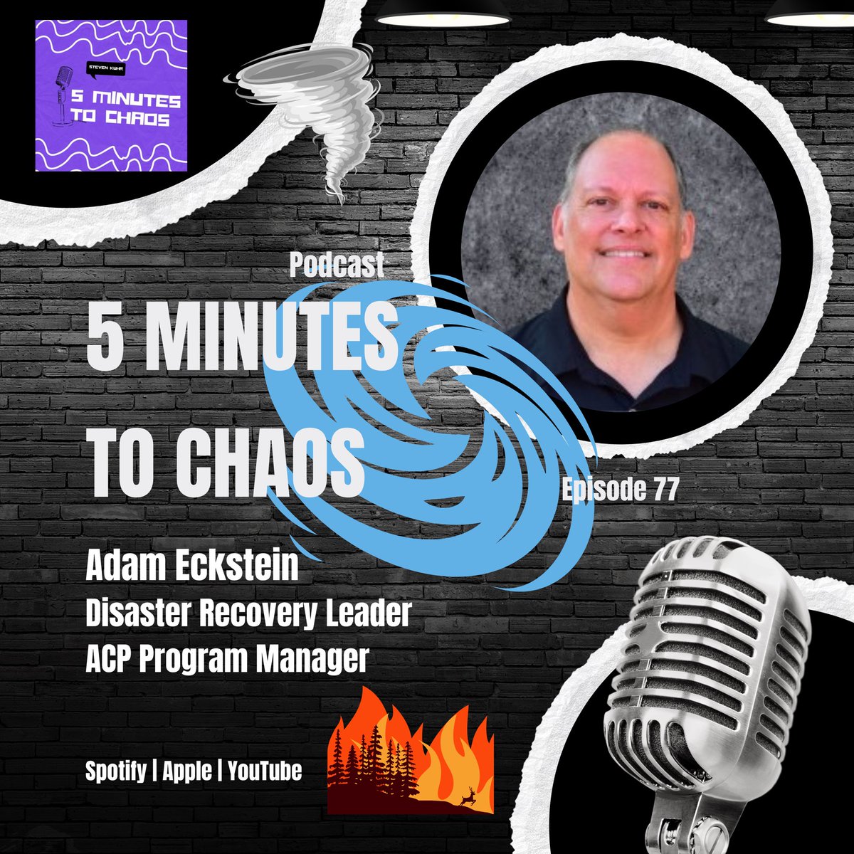 🚨 In Episode 77 of 5 Minutes to Chaos, Disaster Recovery Leader Adam Eckstein delves into the restoration sector, often regarded as 'the last mile' of Management response and recovery. Adam examines how the industry supports disaster survivors and aids infrastructure recovery.