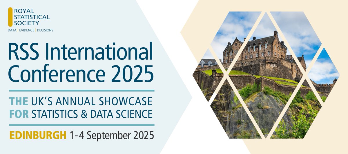 Royal Statistical Society (@royalstatsoc) on Twitter photo 📢RSS fellows, book by this Saturday to receive an exclusive member discount for this year's <a href="/RSSAnnualConf/">Royal Statistical Society International Conference</a>
Don't miss out—sign up today and join us in Edinburgh this September for the UK's flagship event for statistics and data #RSS2025Conf
rss.org.uk/training-eve... 📢RSS fellows, book by this Saturday to receive an exclusive member discount for this year's <a href="/RSSAnnualConf/">Royal Statistical Society International Conference</a>
Don't miss out—sign up today and join us in Edinburgh this September for the UK's flagship event for statistics and data #RSS2025Conf
rss.org.uk/training-eve...