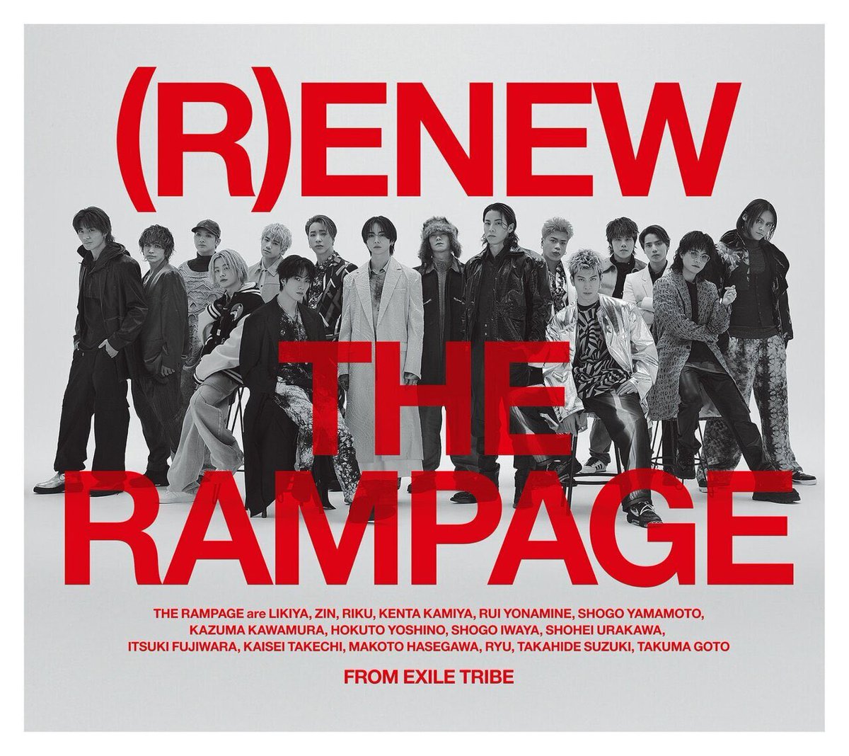 ジャケット写真解禁‼️ THE RAMPAGE NEW ALBUM『(R)ENEW』 ⚫︎ツアー