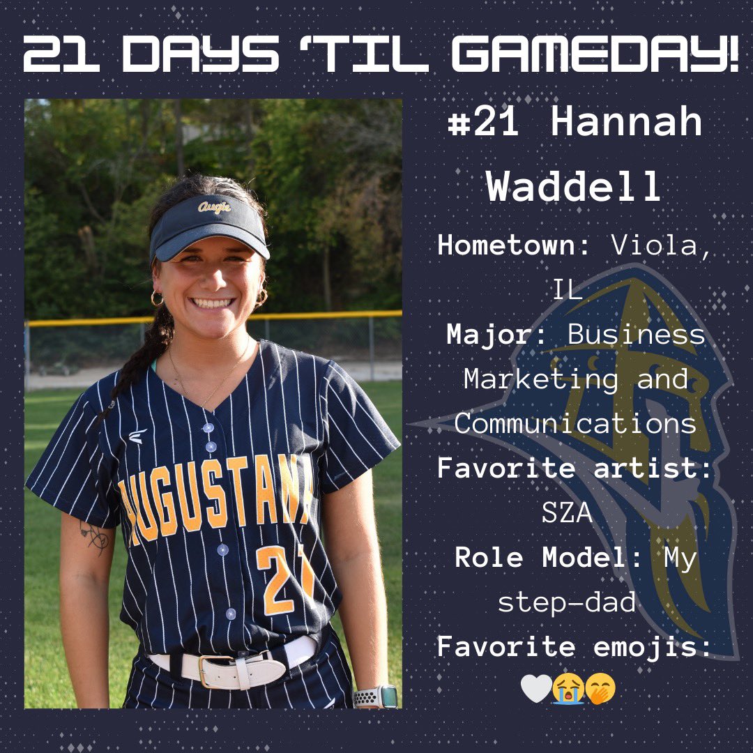 21 more days until the first pitch of the 2025 season. Meet #21, senior OF from Viola, IL- <a href="/Hanwaddell21/">Hannah Waddell</a>. #VikesOnSpikes <a href="/augieathletics/">Augustana Vikings</a>