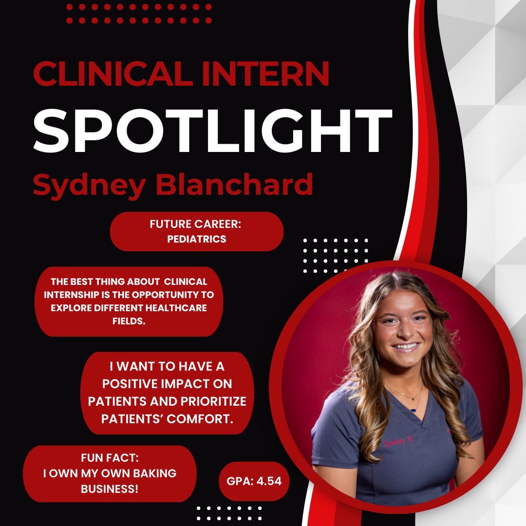 Meet our featured DE Clinical Intern, Sydney. Sydney serves as our HOSA President and she recently earned her CCMA! <a href="/ORS_CCTE/">Oak Ridge CCTE</a> <a href="/ORSchools/">Oak Ridge Schools</a> 🐾🏥