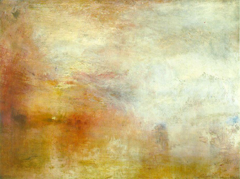 Turner, Sun Setting over a Lake