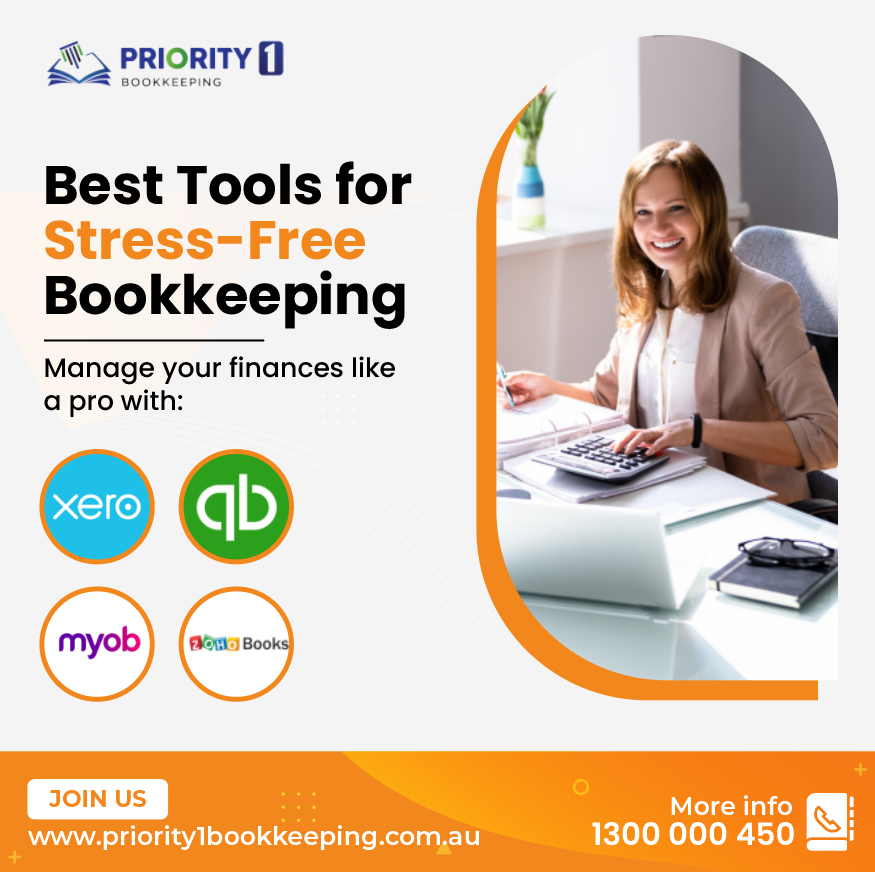 📊 Top Tools for Hassle-Free Bookkeeping
Stay on top of your finances with tools like:
✅ Xero – Simplify invoicing, expenses, and bank reconciliations.
✅ QuickBooks – Manage cash flow, payroll, and tax effortlessly.
📞 1300 000 450
🌐 priority1bookkeeping.com.au