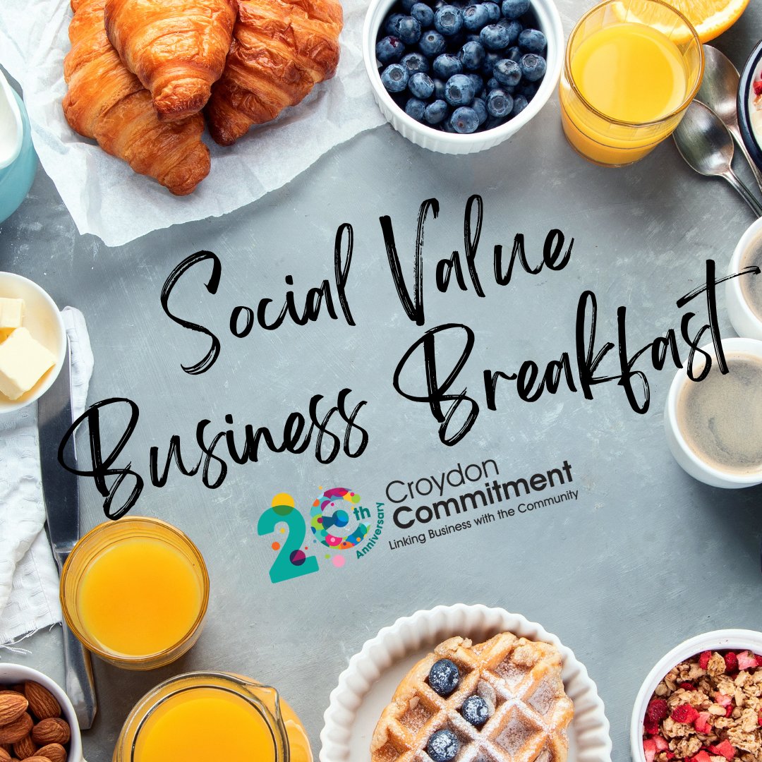 Croydon Commitment (@ccommitment) on Twitter photo Join us at our Social Value Business Breakfast next week and find out how you can boost your local social investment this year! 🥐♻️
📍 TBXH Sunley House, 4 Bedford Park, Croydon
📆 Thursday 6th February
⏰ 08:30 - 10:15
Book your place: melinda.ashford-mm@mottmac.com Join us at our Social Value Business Breakfast next week and find out how you can boost your local social investment this year! 🥐♻️
📍 TBXH Sunley House, 4 Bedford Park, Croydon
📆 Thursday 6th February
⏰ 08:30 - 10:15
Book your place: melinda.ashford-mm@mottmac.com