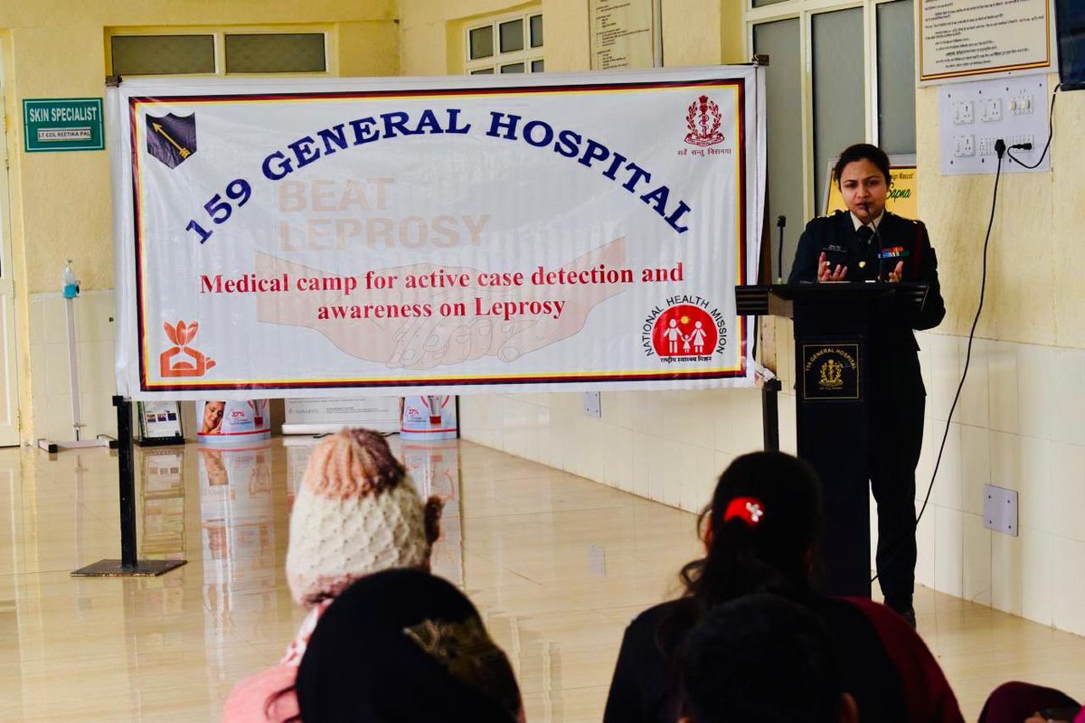 dgafms_mod's tweet image. On occasion of #WorldLeprosyDay, a medical camp for active case detection and awarness on Leprosy was organised at #GeneralHospital Ferozepur on 30 Jan 2025 under aegis of #National Leprosy Eradication Programme (#NLEP). Informative videos were shown and brochures distributed to…