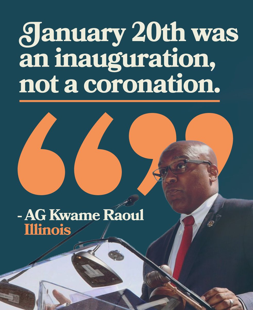 Trump is a president, not a king. He needs to abide by the Constitution and the rule of law. (<a href="/KwameRaoul/">Kwame Raoul</a>)