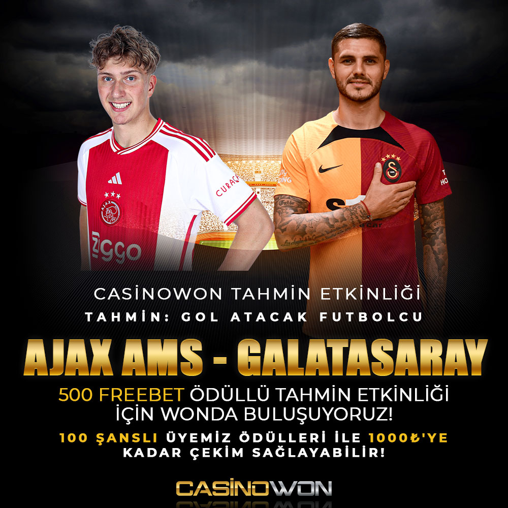 CASİNOWON TAHMİN ETKİNLİĞİ ! ⚽️ 

İLK GOLÜ ATACAK FUTBOLCUYU TAHMİN ET 500 FREEBET KAZAN ! 🎁 

SON İŞLEMİ ETKİNLİK OLANLAR ÜYELERİMİZ FAYDALANAMAZ

SON KATILIM ZAMANI 23:00