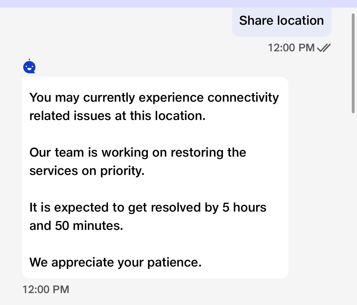 SurajNe26017446's tweet image. And This is the reason they give every time.#jio #network_issues #Frustating @JioCare 
#Day_1