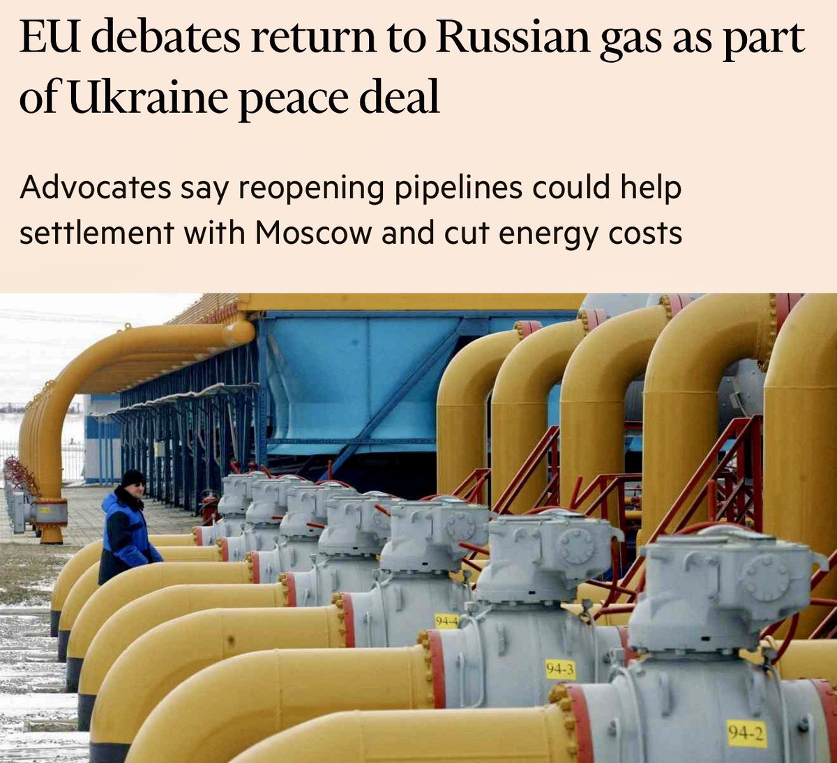 If we as Europe do this, then we are absolutely strategically stupid and corrupt.

Please do freaking not.