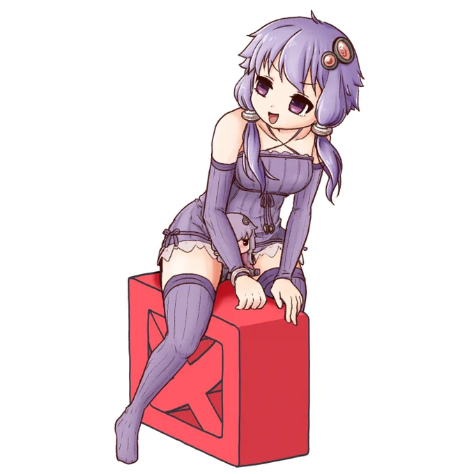 毛玉猫さんの『図』素材お借りしてうちのゆかりさんにも 図に乗ってもらった 