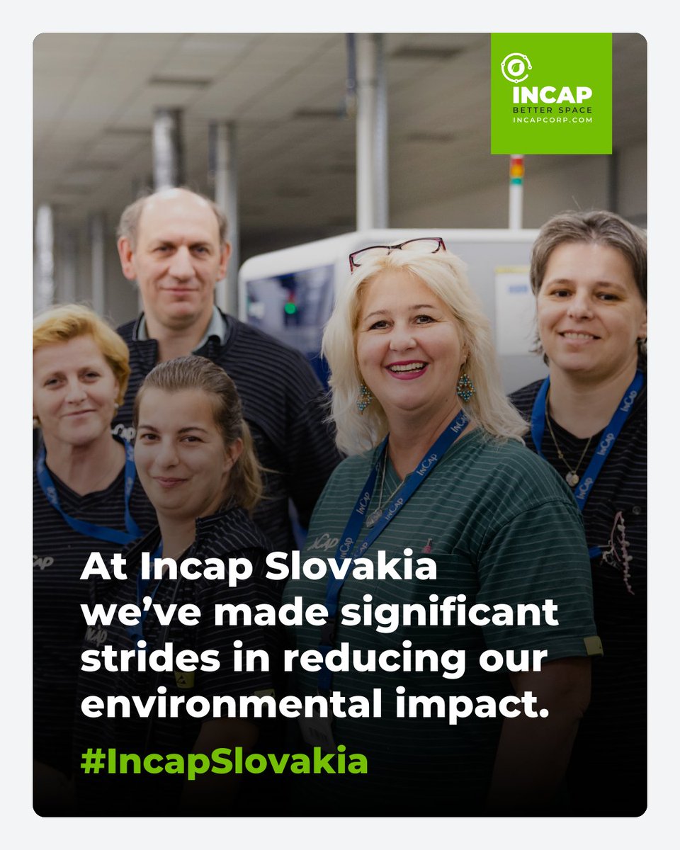 incap_group's tweet photo. ๐ Over the past year, weโve made significant strides at #IncapSlovakia in reducing our environmental impact:
โ
27% increase in recycling of non-hazardous waste
โ
Solar energy powering our operations
โ
Continuous improvements to enhance energy efficiency and reduce waste
#ESG https://t.co/sBaFM250kP