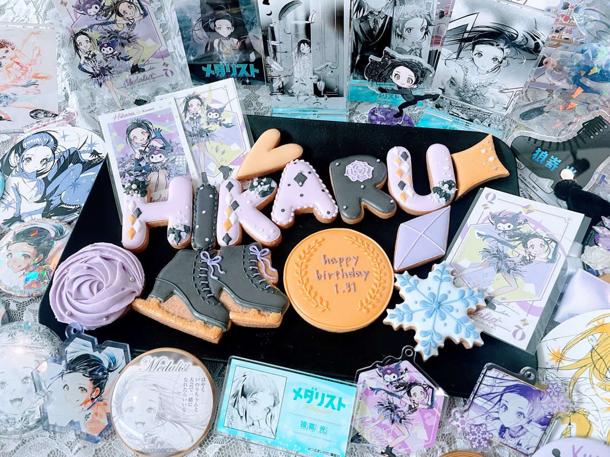 狼嵜光誕生祭2025 #メダリスト手芸部 サンリオ衣装モチーフのクッキー