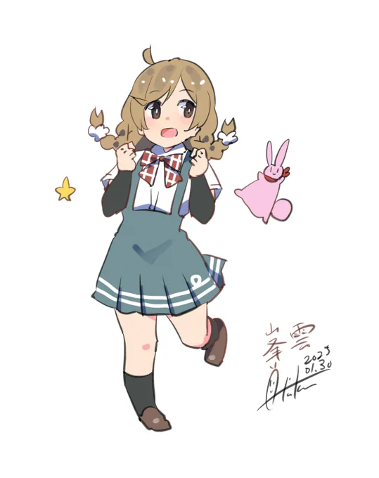 峯雲『ぽわぽわ!』#艦これ #峯雲#艦これ版深夜の真剣お絵描き60分一本勝負#艦これ版真剣お絵描き60分一本勝負_20250130 