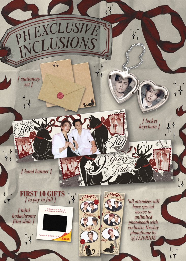 drunkdazedprod's tweet photo. ꧁༺ 9 𝔂𝓮𝓪𝓻𝔃 𝓻𝓲𝓭𝓮 𝔀𝓲𝓽𝓱 𝓱𝓮𝓮𝓳𝓪𝔂 ༻꧂

A Cupsleeve Event for Enhypen’s Heeseung &amp; Jay in MNL, PH 🇵🇭 in collaboration with @1520RIDE from Indonesia 🇮🇩 

📆 03.16.25 | Sunday
📍Kape Light, Recto

💌 onsite registration form: https://t.co/OZeuEsFVMJ

See you there! ✨ https://t.co/TUwXnEE5JK