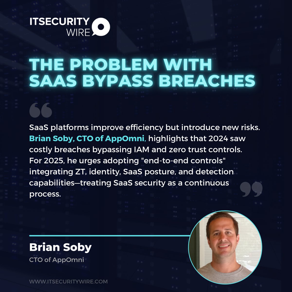 ITSecurityWire (@itsecuritywire) on Twitter photo In 2024, costly bypass breaches exposed gaps in IAM and zero trust controls. <a href="/BrianSoby/">Brian Soby</a>, CTO of <a href="/AppOmniSecurity/">AppOmni</a>, shares why 2025 calls for end-to-end SaaS security with seamless integrations.
#AI #CyberSecurity #TechNews #MachineLearning #IoT
itsecuritywire.com/featured/emergโฆ In 2024, costly bypass breaches exposed gaps in IAM and zero trust controls. <a href="/BrianSoby/">Brian Soby</a>, CTO of <a href="/AppOmniSecurity/">AppOmni</a>, shares why 2025 calls for end-to-end SaaS security with seamless integrations.
#AI #CyberSecurity #TechNews #MachineLearning #IoT
itsecuritywire.com/featured/emergโฆ
