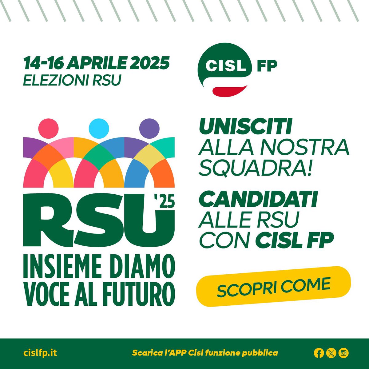 cislfp's tweet photo. 🚀 DIVENTA PROTAGONISTA DEL CAMBIAMENTO!

💪 Con CISL FP non sei solo: unisciti a una squadra che contratta e partecipa per dare forza al lavoro pubblico!

📢 CANDIDATI ORA! Più siamo, più contiamo.

📲 Invia la tua proposta qui 👉 https://t.co/1lxgpFQQPa

#DiamoVoceAlFuturo https://t.co/mQUMZLbOmk