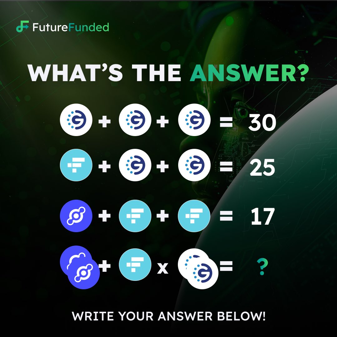 🧠 Can you solve this crypto puzzle? 🔢💡

Drop your answer in the comments below! ⬇️

#FutureFunded #CryptoMath #BrainTeaser #TradingPuzzle #CryptoChallenge