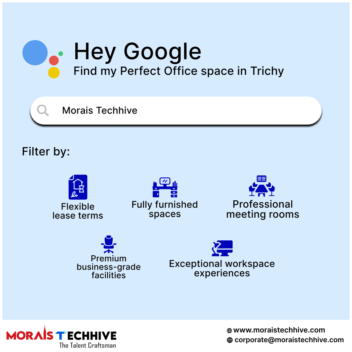 moraistechhive's tweet image. 🏢 Find Your Ideal Office at Morais TechHive! ✨

✅ Flexible leases 🔄
✅ Fully furnished spaces 🪑
✅ Business-grade facilities 🚀
✅ Inspiring work environments 🌿
Perfect for startups &amp;amp; established businesses alike! 💼🔑
#OfficeSpace #FlexibleLeases #DreamWorkspace