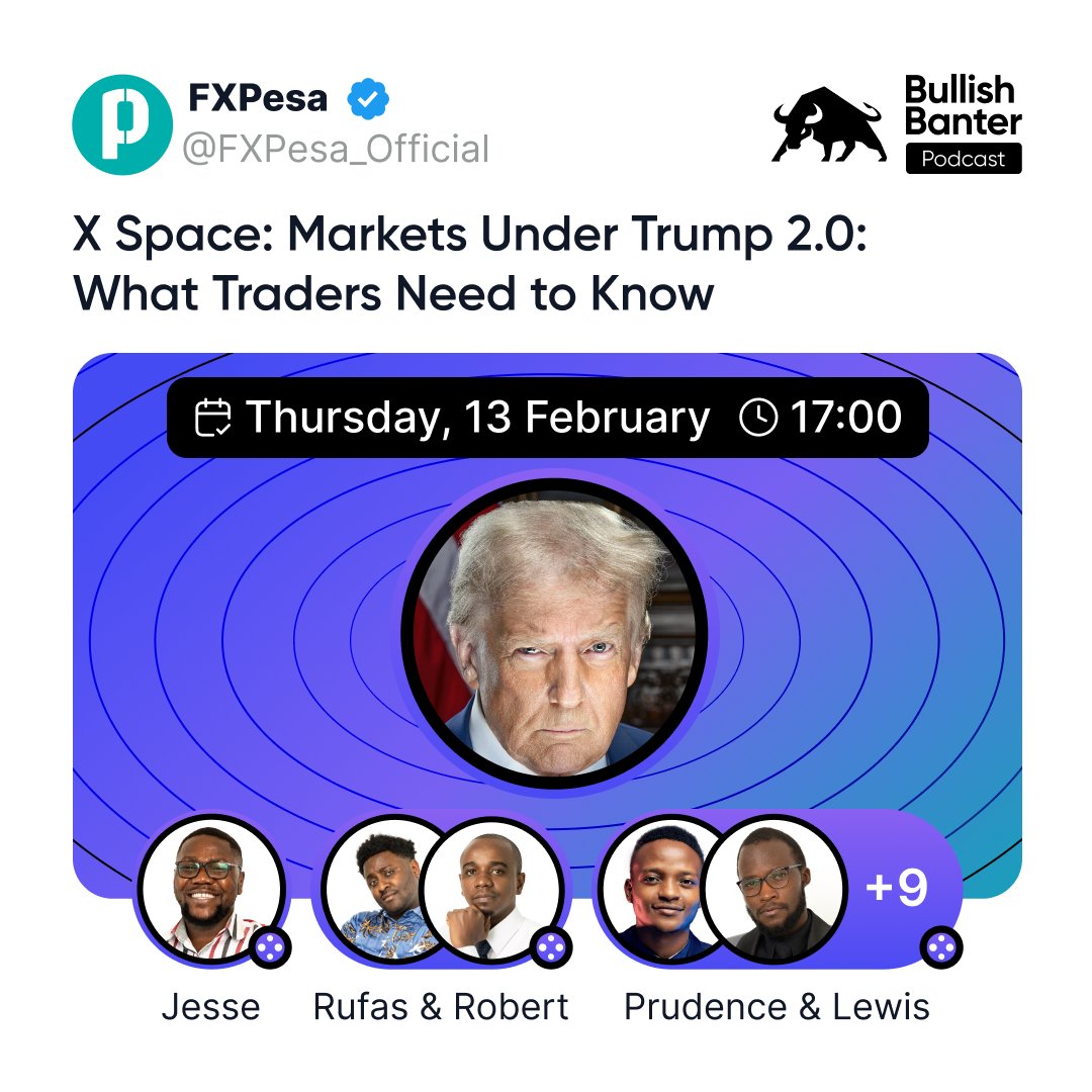 FXPesa_Official's tweet photo. Trump’s return to the White House in 2025 is set to shake the global markets like never before. 📉 What will it mean for currencies, commodities, and equities?

💡 In this space we’ll unpack:
💵 How Trump’s policies could strengthen (or weaken) the USD. 
📈 Opportunities in gold, crude oil, and key indices.
🎯 Trading strategies for 2025’s new market landscape.
🤖 AI investments: Microsoft, Nvidia & beyond.
👉 Save the date and bring your questions.
https://t.co/X2qrB47zjD

#FXPesa #Trump2025 #MarketAnalysis #TradingStrategies #AIInvestments