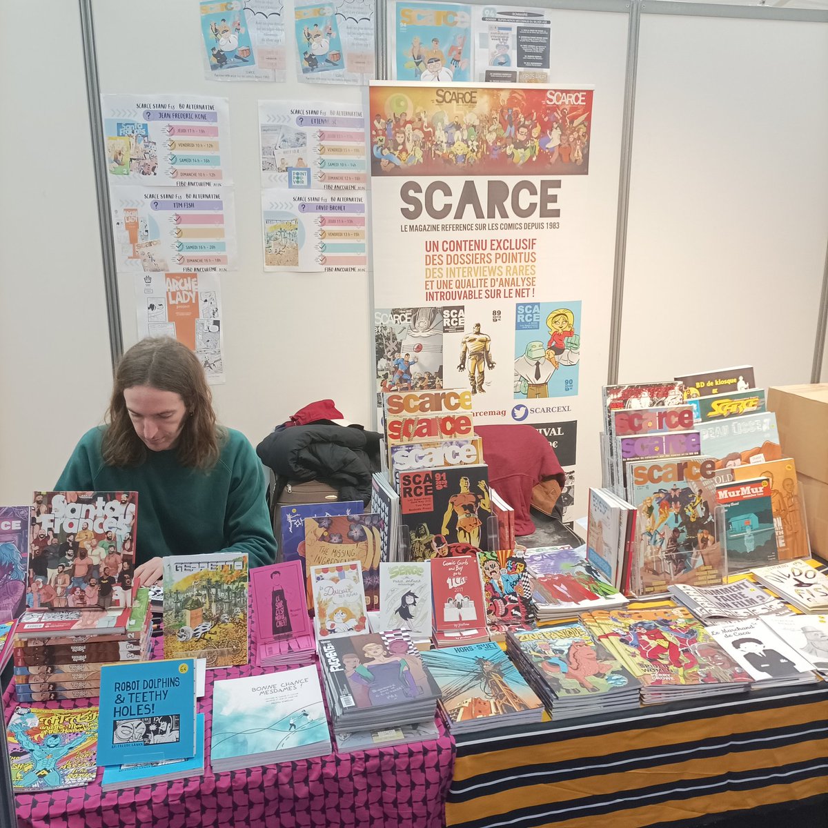 SCARCEXL's tweet image. David Brohet en dédicace pour Geppetto sur le stand Scarce F18 à Angoulême